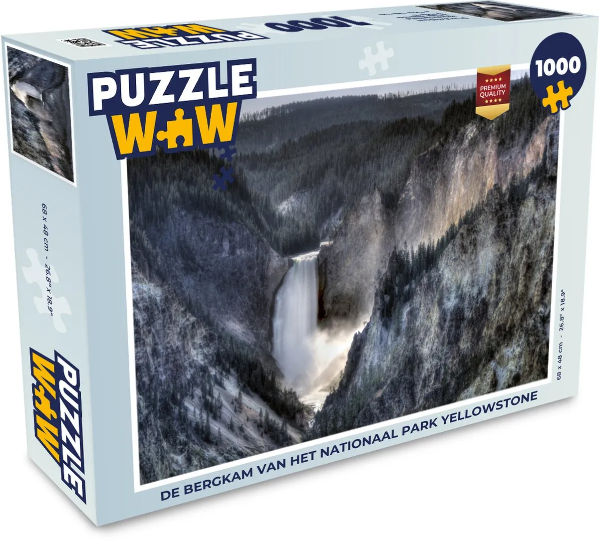 PuzzleWow De Bergkam Yellowstone Legpuzzel 1000 Stuks - Multicolor