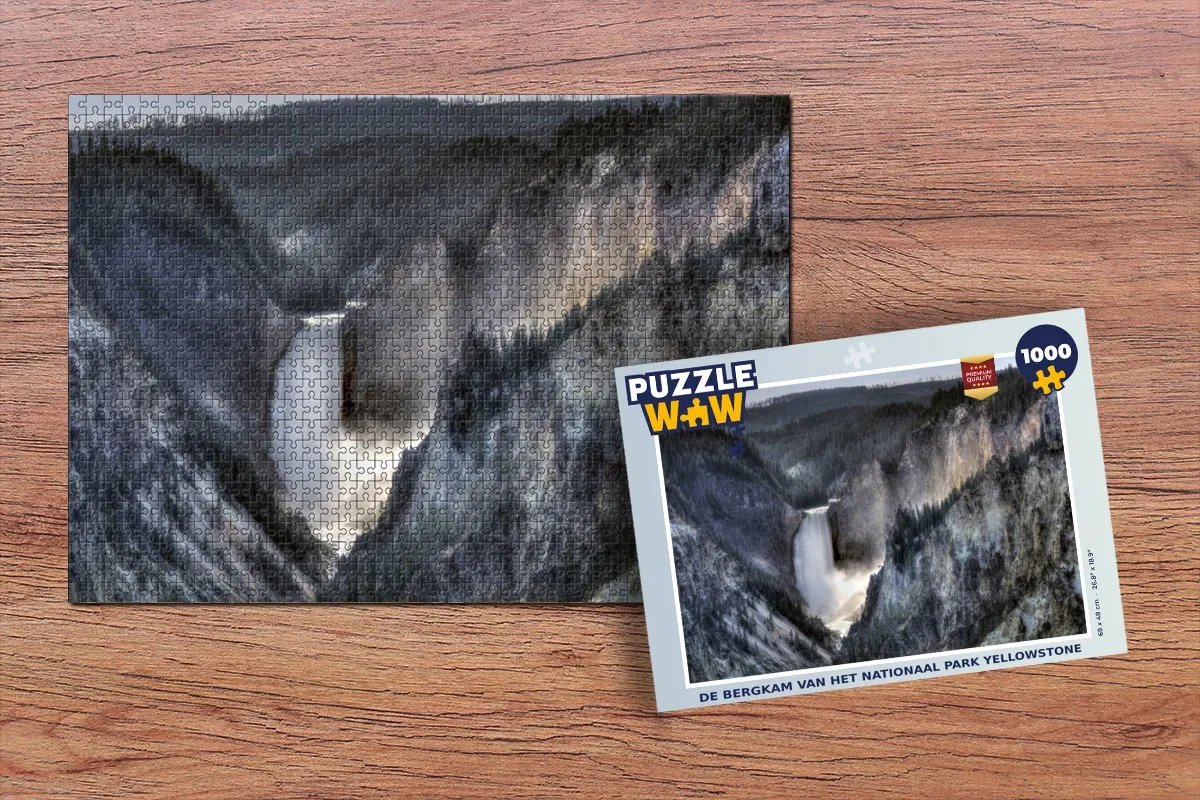 PuzzleWow De Bergkam Yellowstone Legpuzzel 1000 Stuks - Multicolor