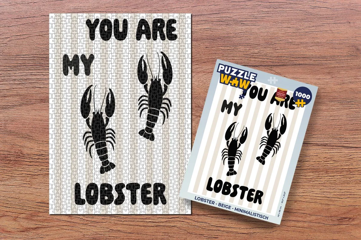 PuzzleWow Lobster Legpuzzel 1000 Stuks - Beige