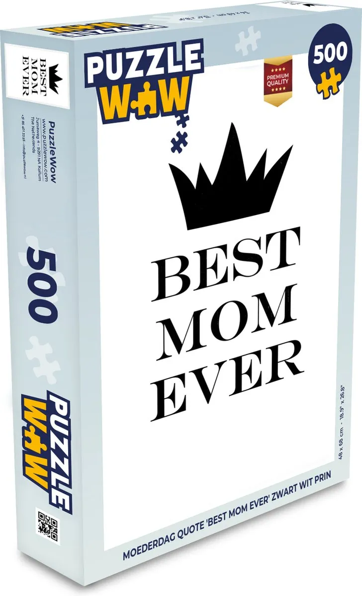 PuzzleWow Quotes Best Mom Ever Legpuzzel 500 Stuks
