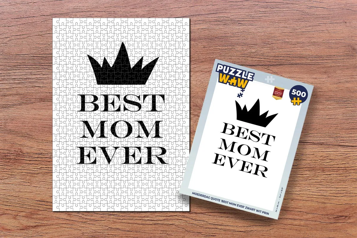 PuzzleWow Quotes Best Mom Ever Legpuzzel 500 Stuks - Multicolor