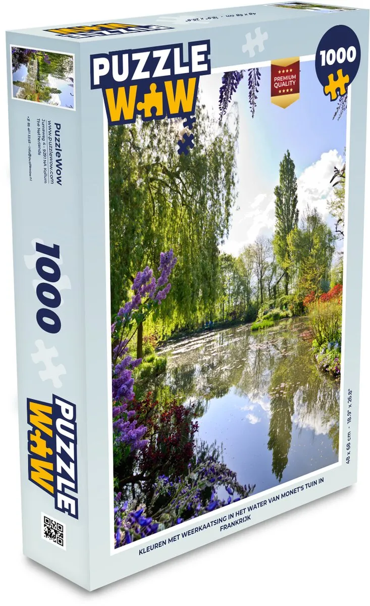 PuzzleWow Monet Tuin Legpuzzel 1000 Stuks