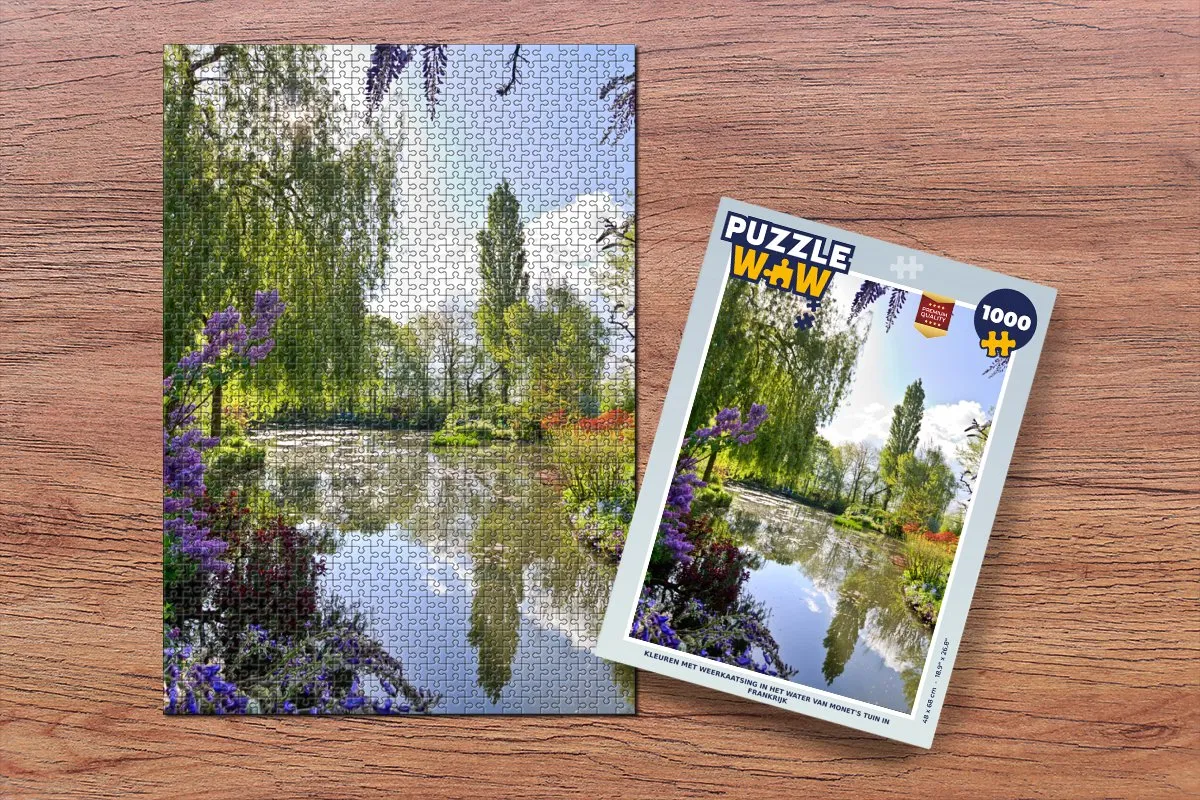 PuzzleWow Monet Tuin Legpuzzel 1000 Stuks - Multicolor