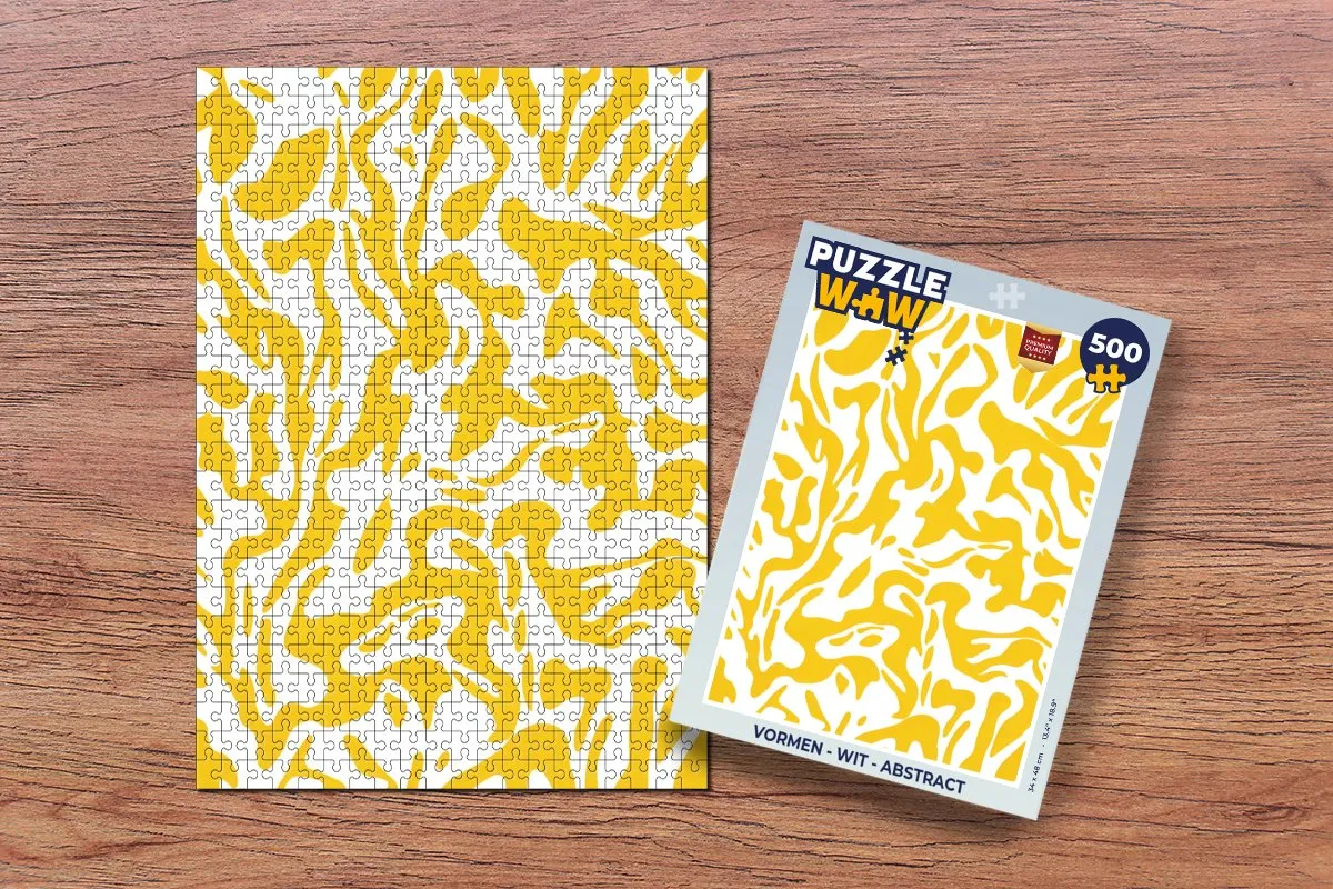PuzzleWow Abstract Legpuzzel 500 Stuks - Wit - MPN 8721375322116