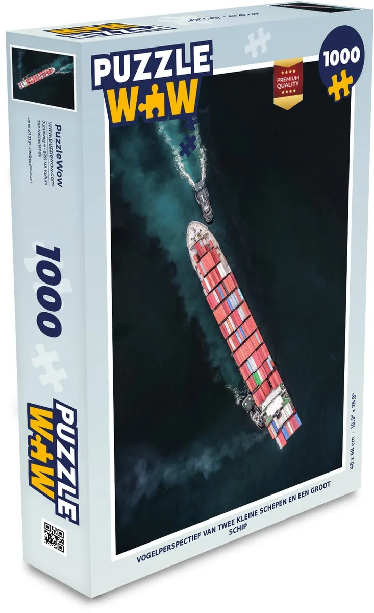PuzzleWow Legpuzzel Schip 1000 Stuks