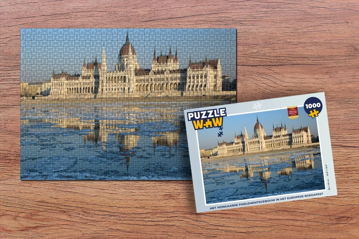 PuzzleWow Het Hongaarse Parlementsgebouw Legpuzzel 1000 Stuks - Multicolor