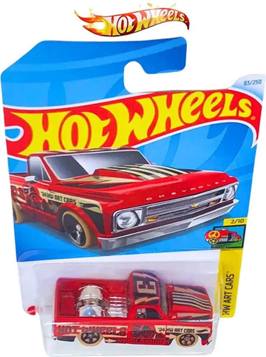 Hot Wheels '67 Chevy C10 Old Red HW Art Cars 2/10 1:64