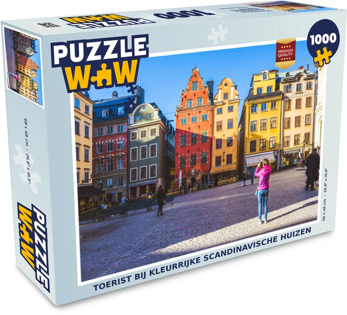 PuzzleWow Legpuzzel 1000 Stuks - Scandinavische Huizen Multicolor