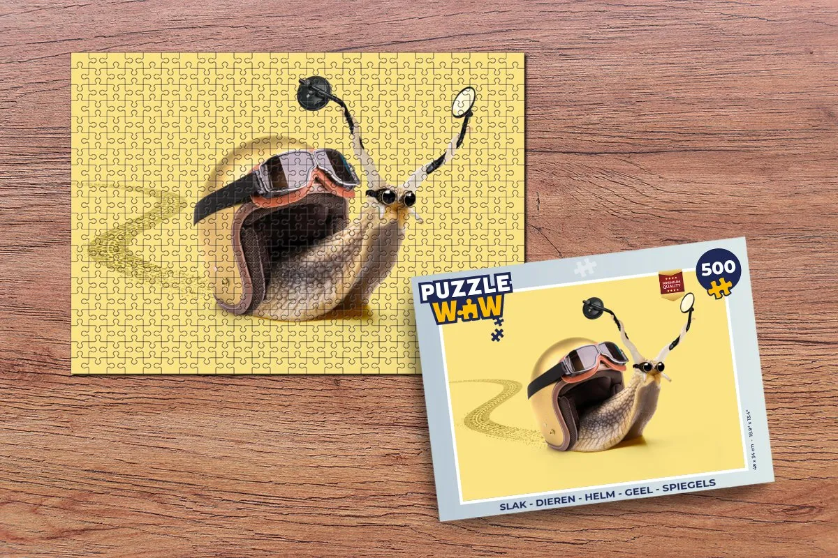 PuzzleWow Slak Helm Legpuzzel 500 Stuks - Multicolor