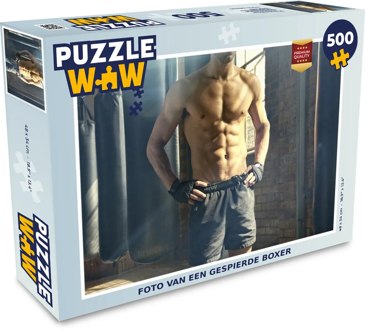 PuzzleWow Legpuzzel Foto Boxer 500 Stuks - Multicolor