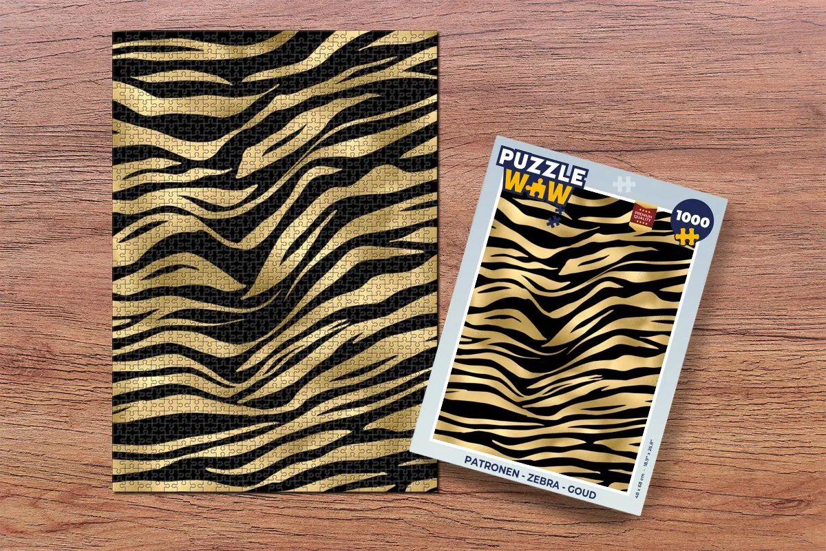 PuzzleWow Zebra Legpuzzel 1000 Stuks - Multicolor