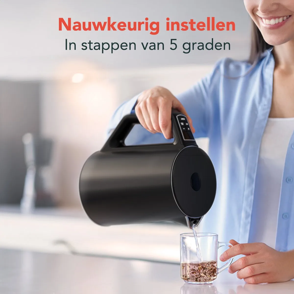 KitchenBrothers KB4071 Waterkoker 2200W 1,5L - Zwart