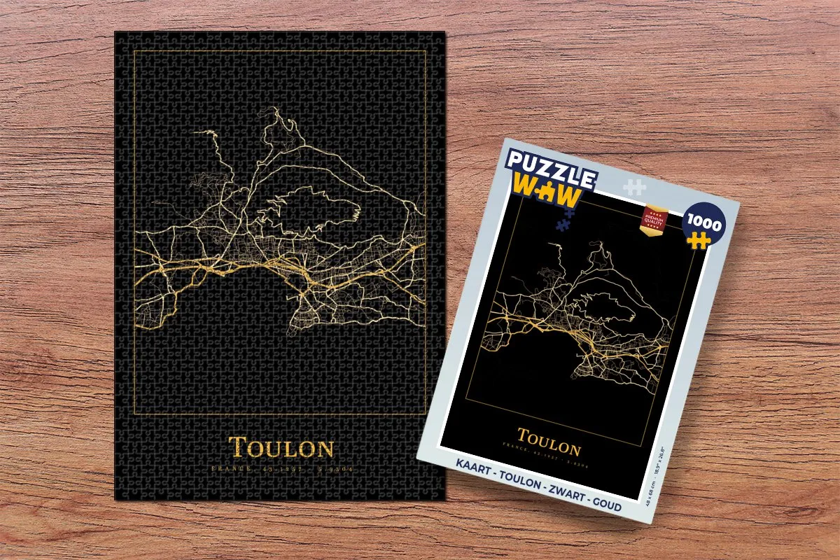 PuzzleWow Toulon Legpuzzel 1000 Stuks - Multicolor