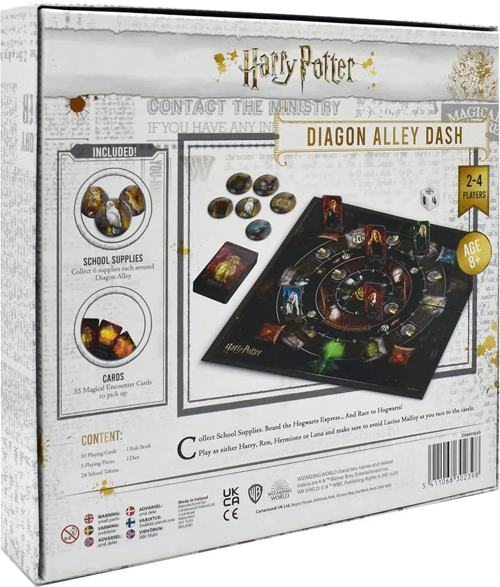 Harry Potter Diagon Alley Dash Bordspel - 2-4 Spelers
