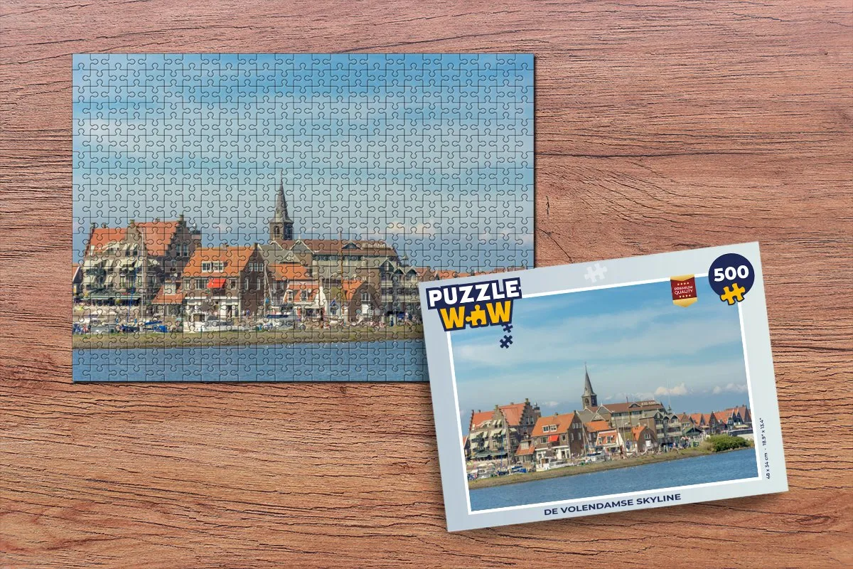 PuzzleWow De Volendamse Skyline Legpuzzel 500 Stuks - Multicolor