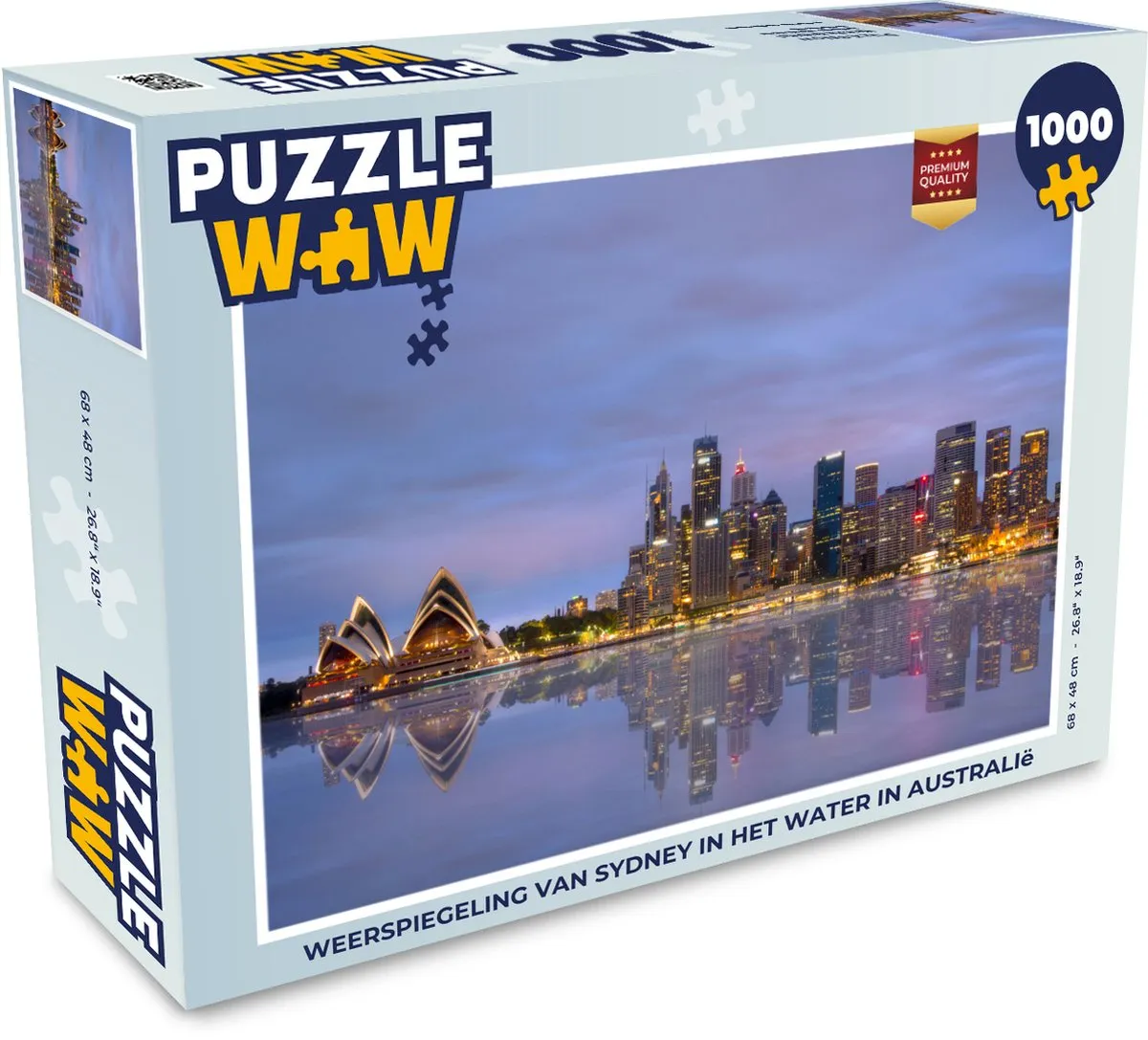 PuzzleWow Sydney Weerspiegeling Legpuzzel 1000 Stuks - Multicolor