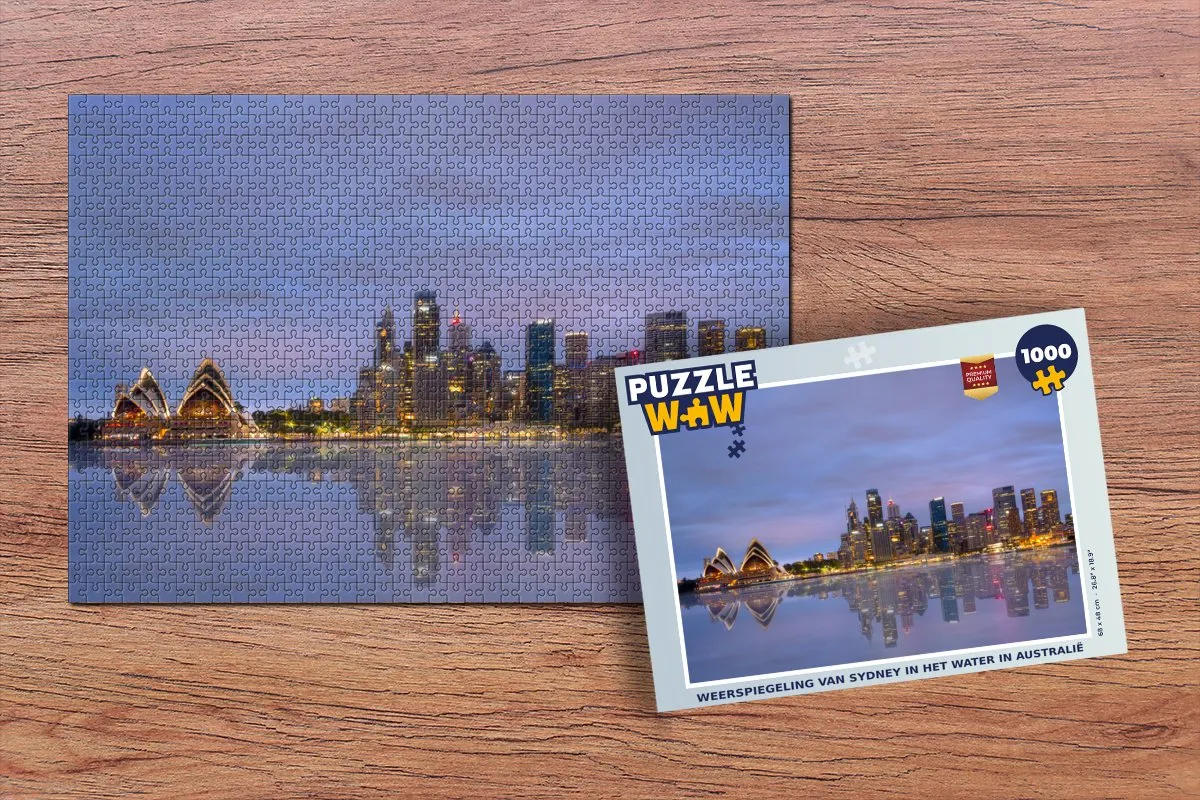 PuzzleWow Sydney Weerspiegeling Legpuzzel 1000 Stuks - Multicolor
