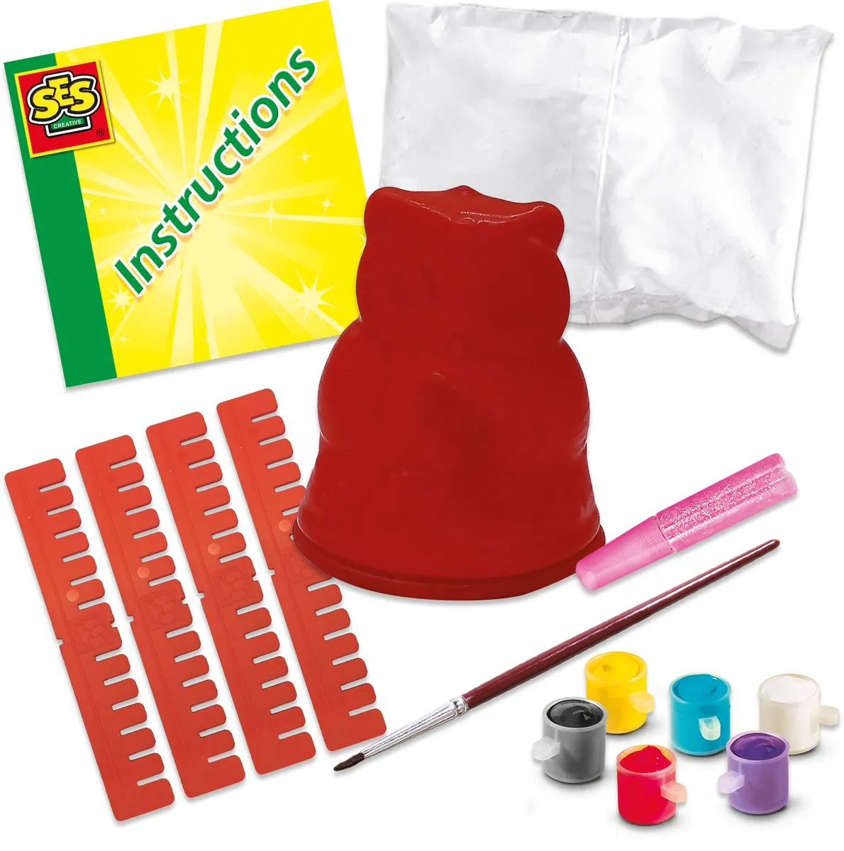 SES Creative Hobby Pink Uil Knutselset - Sneldrogend