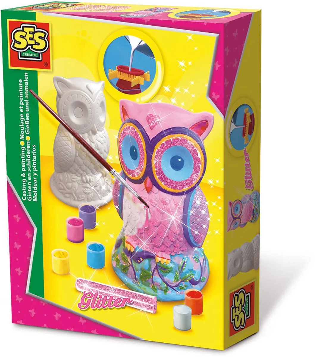 SES Creative Hobby Pink Uil Knutselset - Sneldrogend