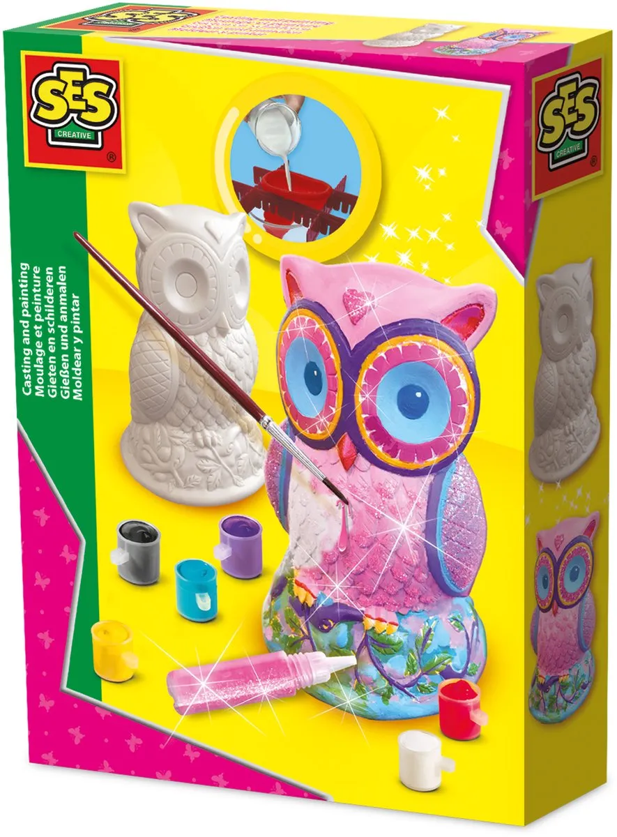 SES Creative Hobby Pink Uil Knutselset - Sneldrogend