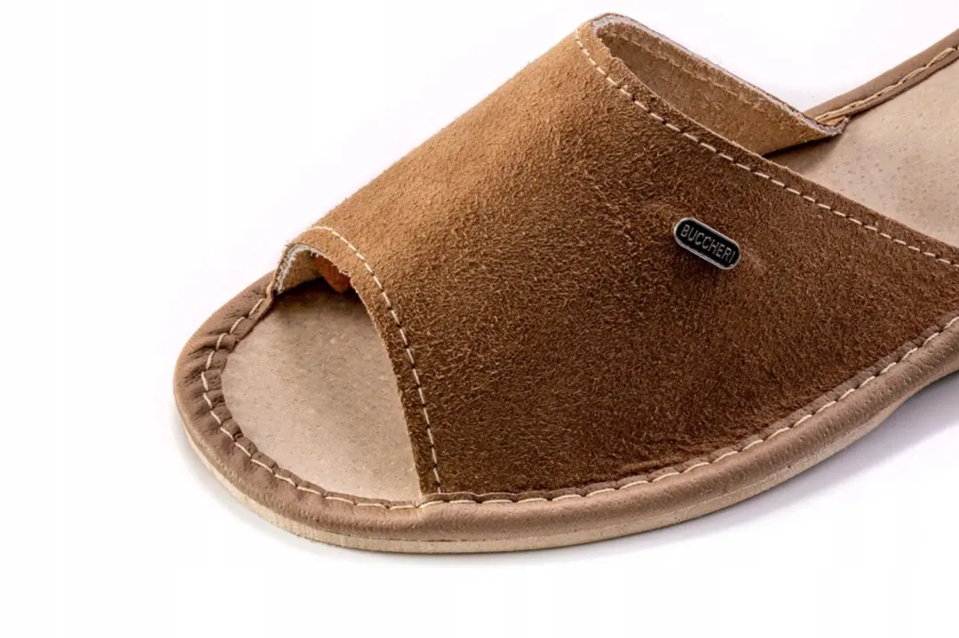 Damespantoffels Maximus Beige Leer