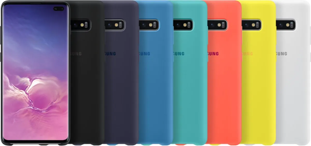Samsung Silicone Cover Galaxy S10+ - Geel