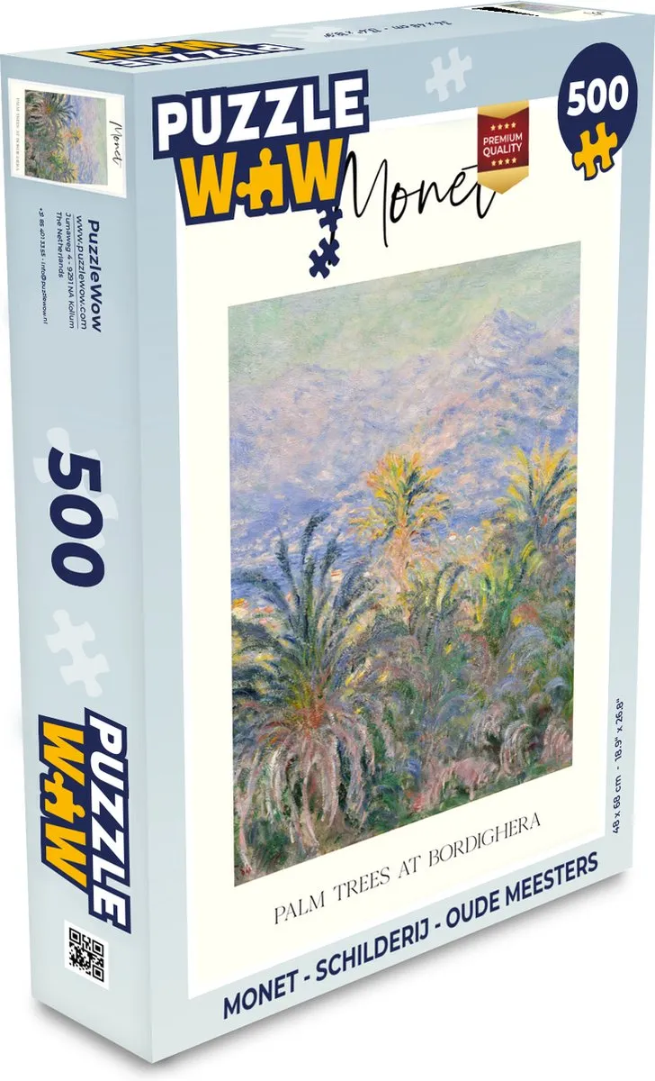 PuzzleWow Monet Oude Meesters Legpuzzel 500 Stuks