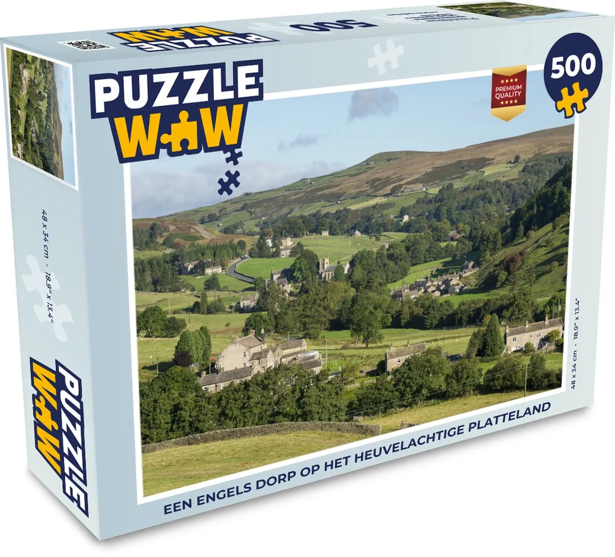 PuzzleWow Legpuzzel Een Engels dorp 500 Stuks - Multicolor