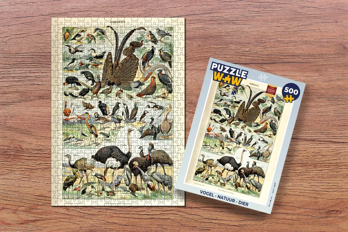 PuzzleWow Vogel Natuur Legpuzzel 500 Stuks - Multicolor