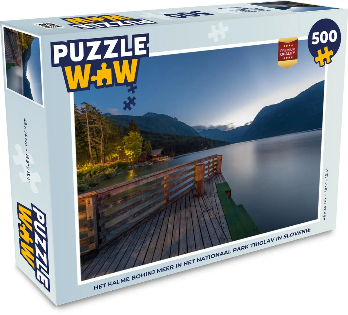 PuzzleWow Bohinj Meer Legpuzzel 500 Stuks