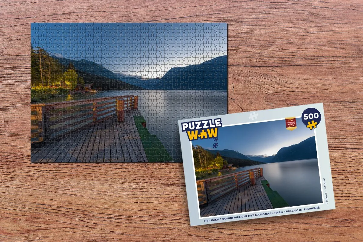 PuzzleWow Bohinj Meer Legpuzzel 500 Stuks - Multicolor