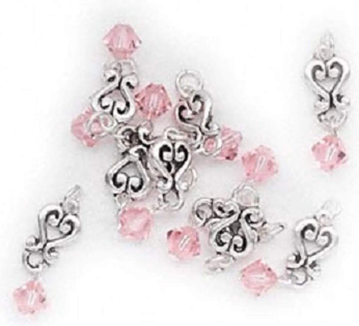 Swarovski Antiek Zilverplated Hangcomponenten 26x8mm
