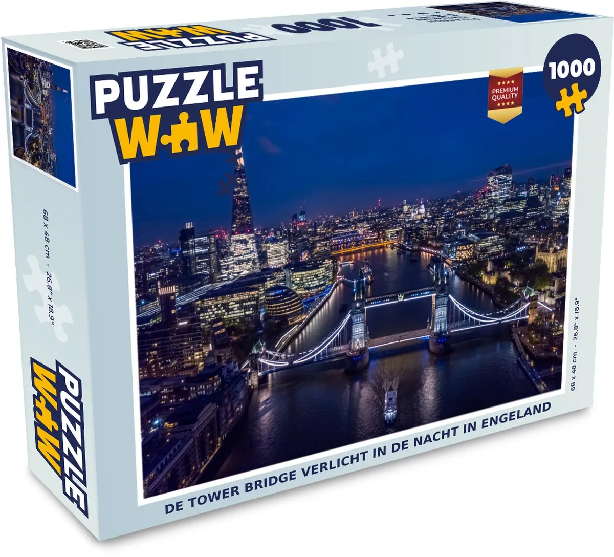 PuzzleWow De Tower Bridge Verlicht Legpuzzel 1000 Stuks - Multicolor