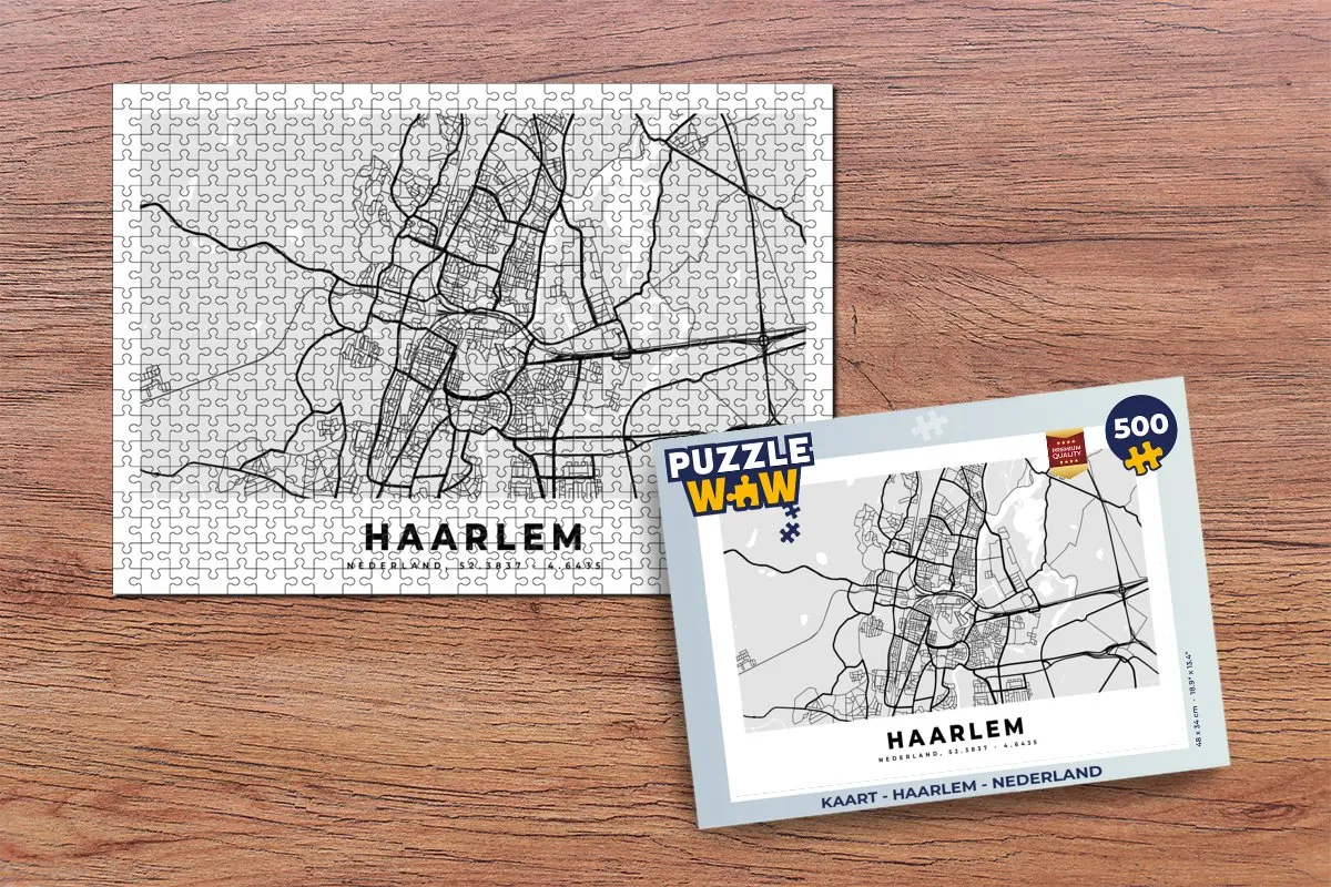 PuzzleWow Haarlem Legpuzzel 500 Stuks - Multicolor