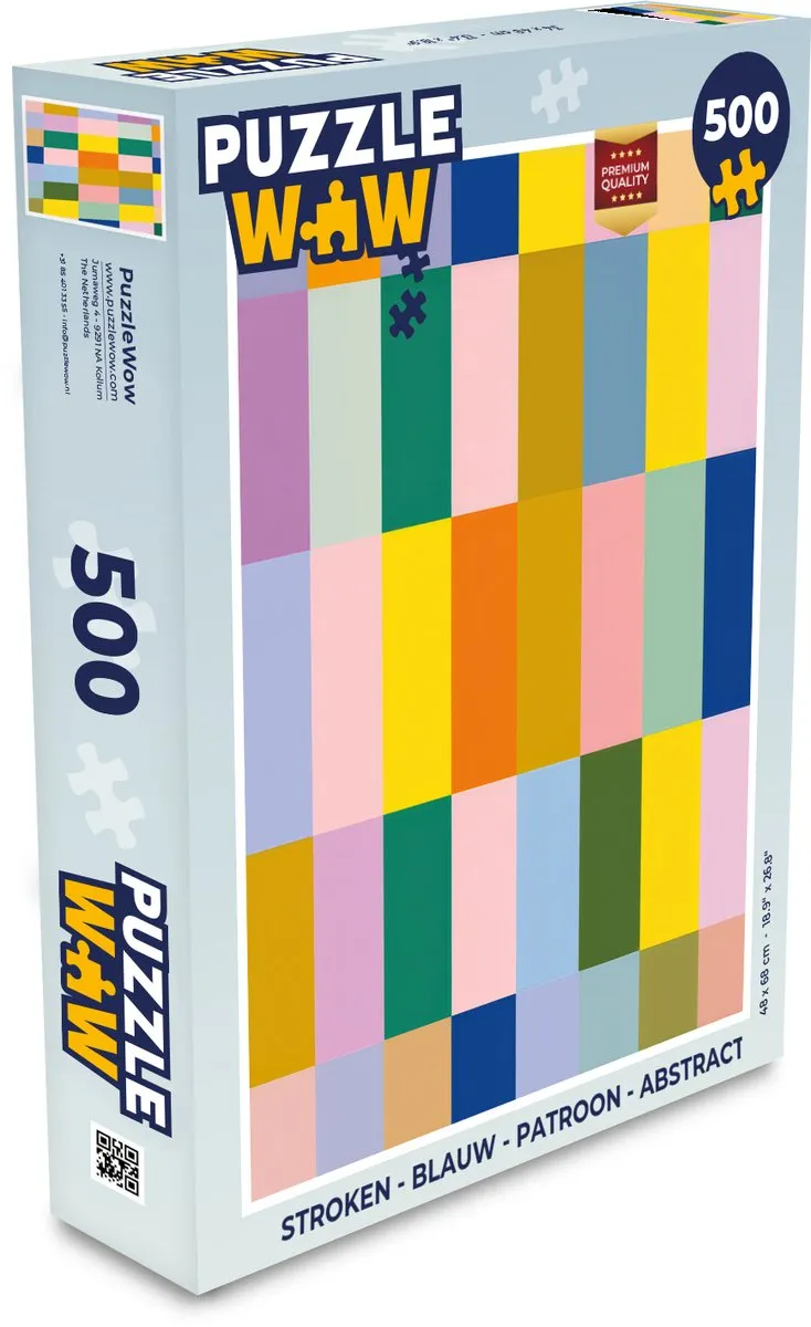 PuzzleWow Stroken Abstract Legpuzzel 500 Stuks