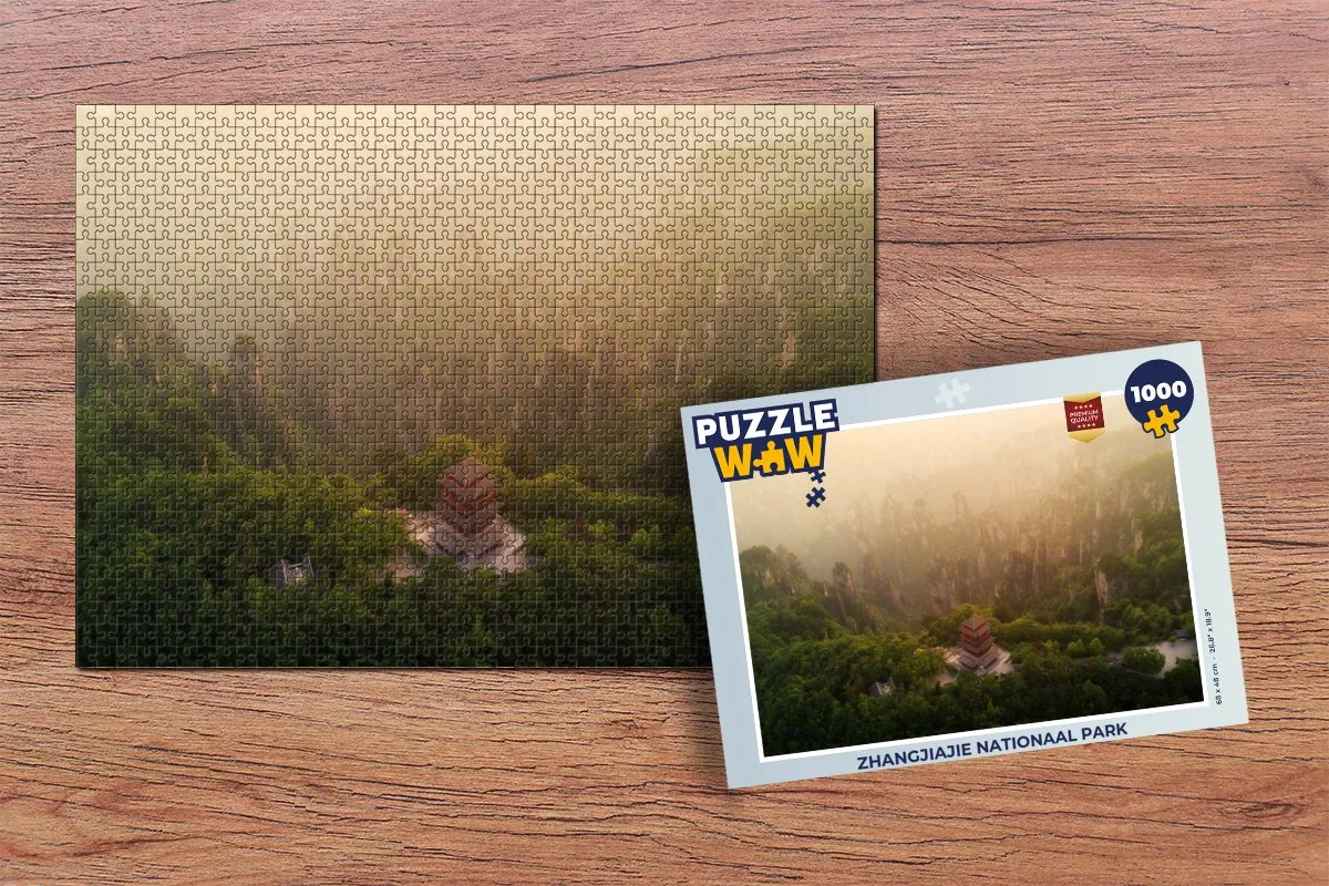 PuzzleWow Zhangjiajie Nationaal Park Legpuzzel 1000 Stuks - Multicolor