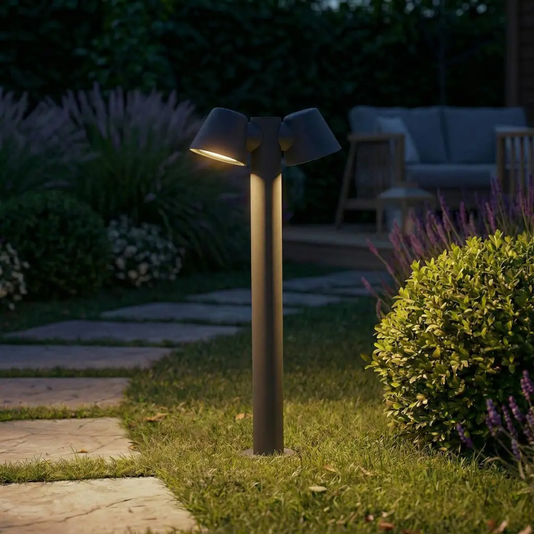 Lindby Ileyna Tuinpadverlichting 2-lamps - Antraciet - afbeelding 6 van 6