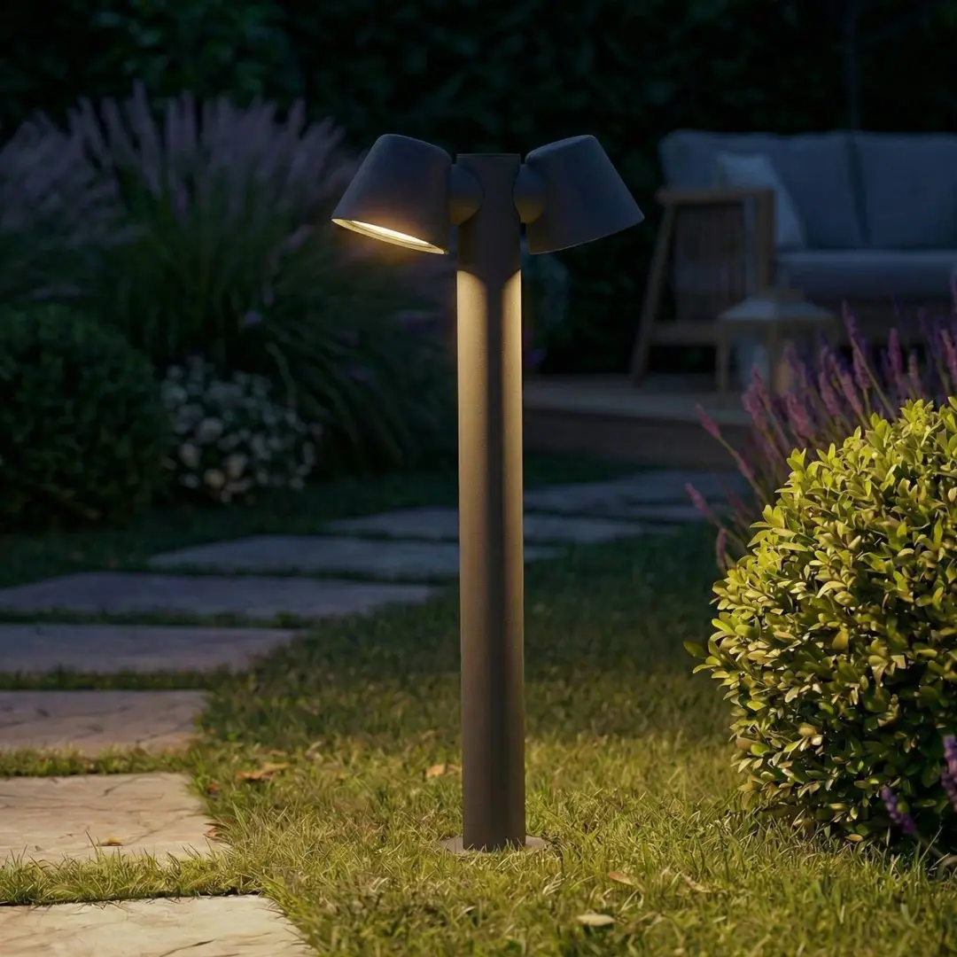 Lindby Ileyna Tuinpadverlichting 2-lamps - Antraciet - afbeelding 4 van 6