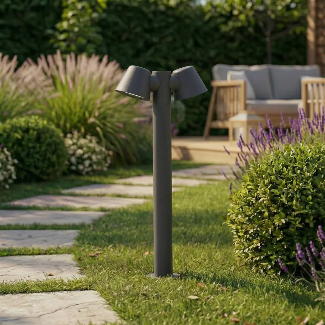 Lindby Ileyna Tuinpadverlichting 2-lamps - Antraciet - afbeelding 3 van 6