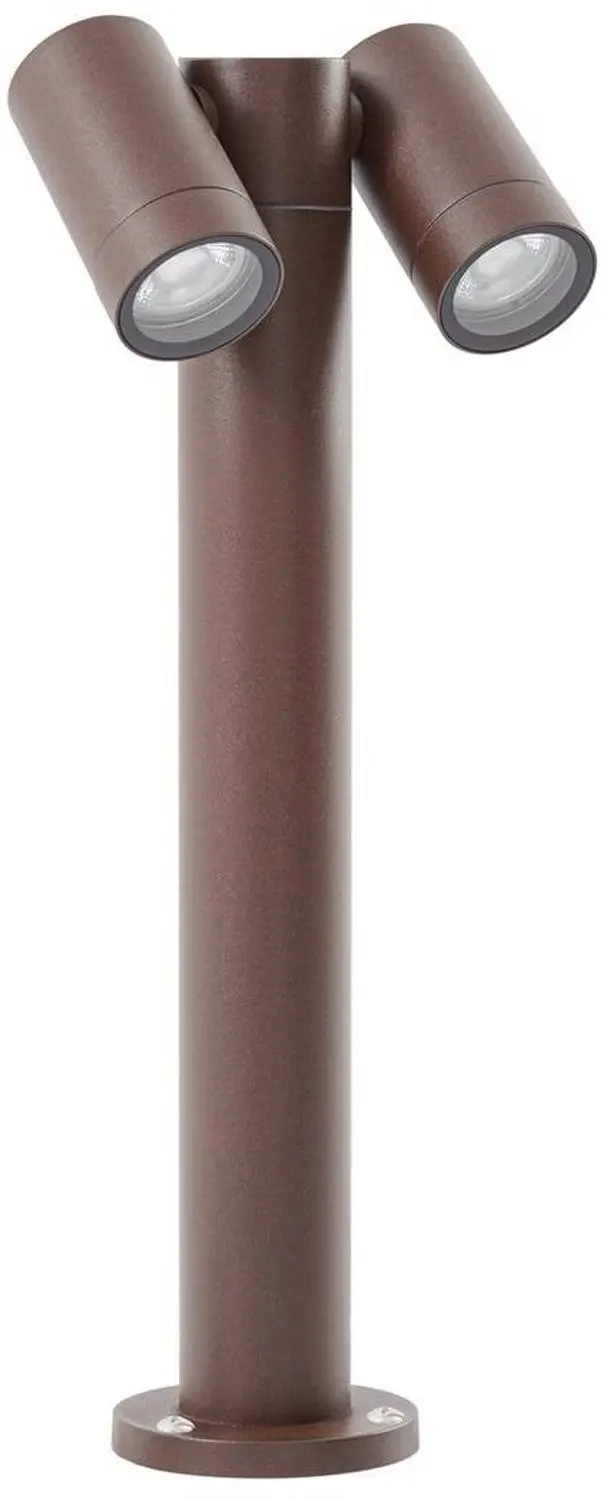 PRIOS Tulimar Sokkellamp 2-lamps 45cm - Roest - afbeelding 4 van 6