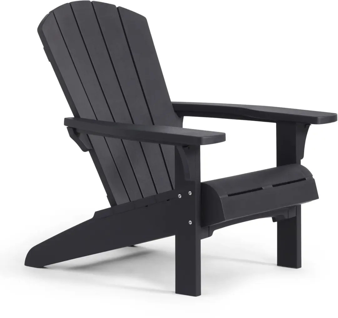Keter Troy Adirondack Tuinstoel - 81x93x96,5cm - Zwart