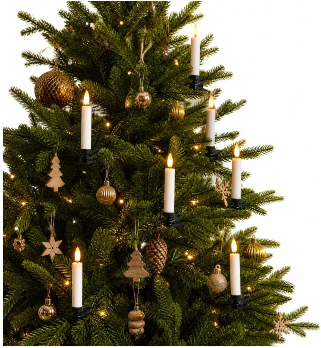 Anna's Collection Kerstverlichting kaarsen op clip