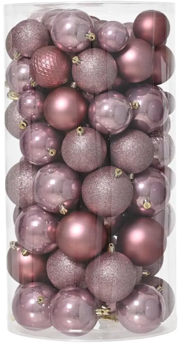Decoris Kerstballen Mix Vintage Roze