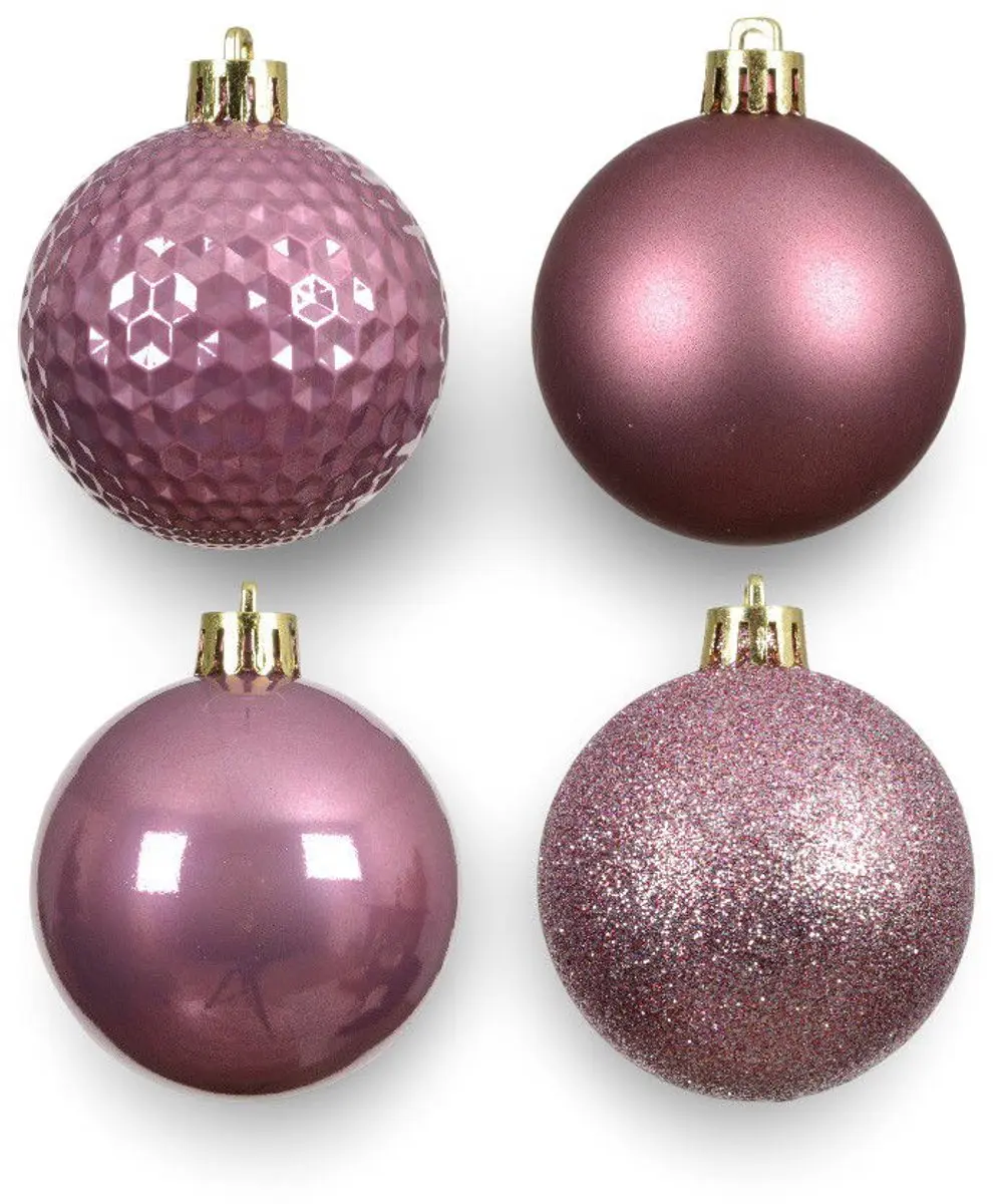 Decoris Kerstballen Mix Vintage Roze - 100 Stuks - afbeelding 2 van 3