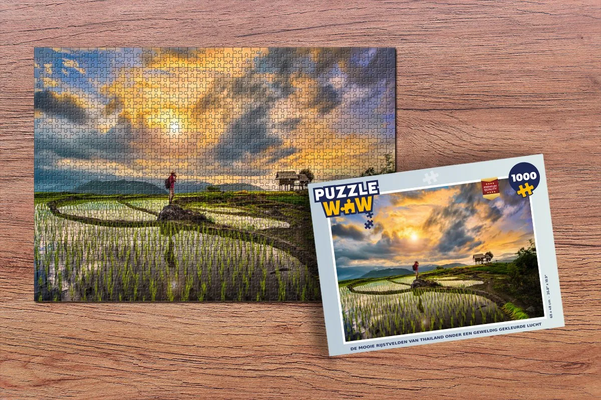 PuzzleWow Legpuzzel De Mooie Rijstvelden van Thailand