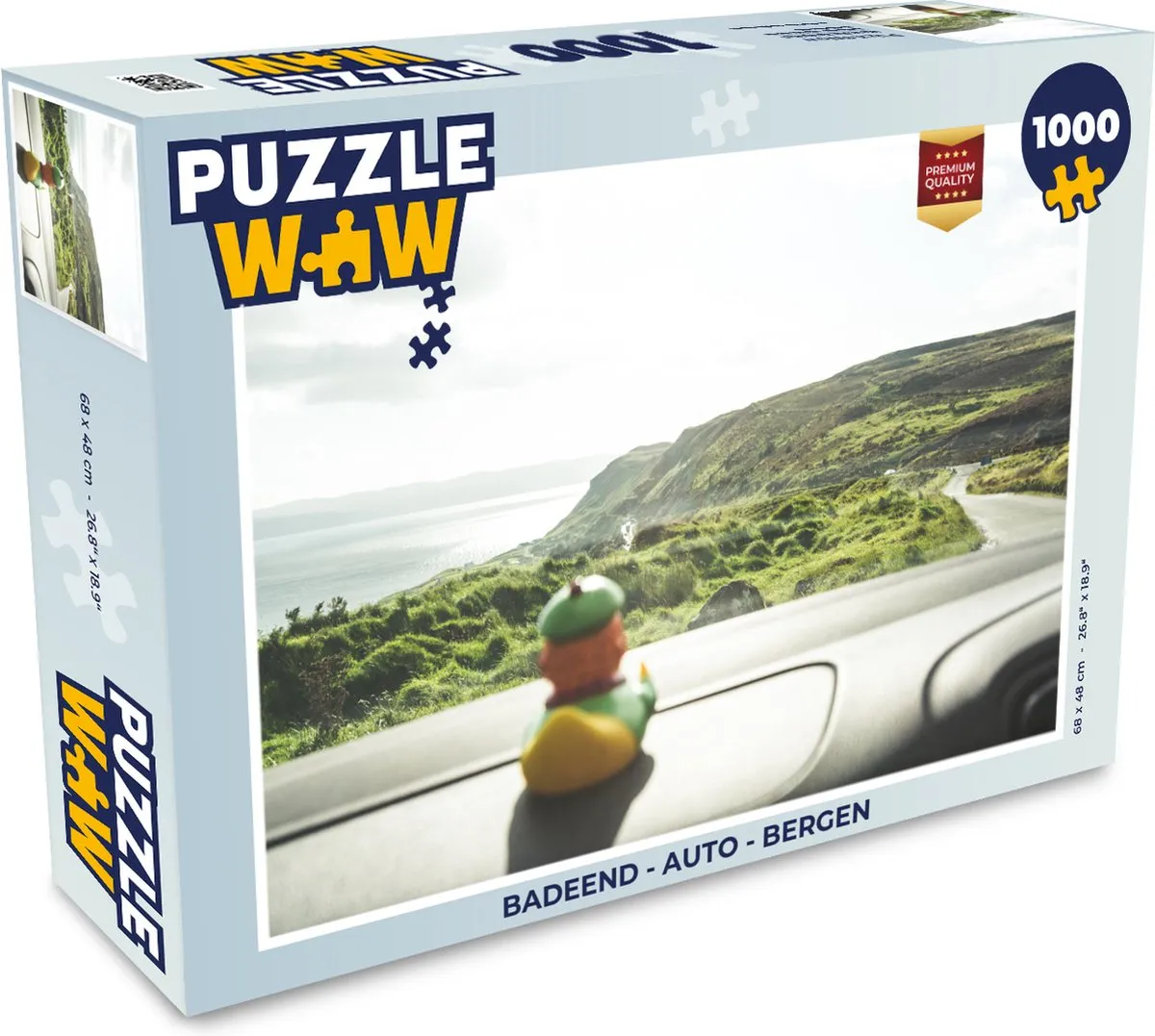 PuzzleWow Badeend Auto Bergen Legpuzzel 1000 Stuks