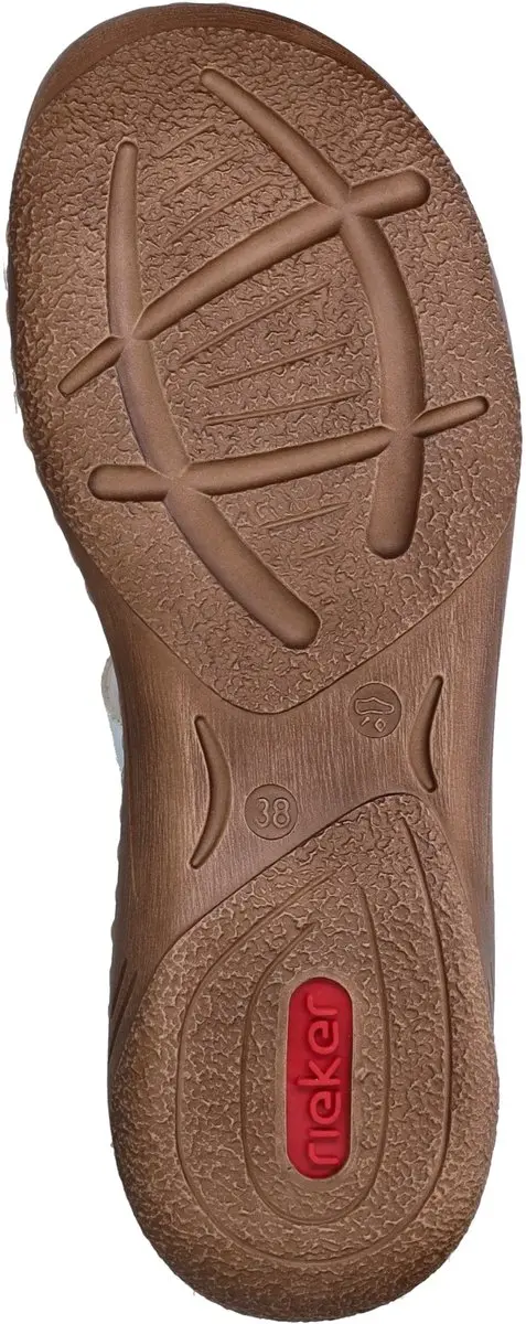 Rieker V2864 Dames Slippers - Wit - Maat 40 - afbeelding 4 van 6
