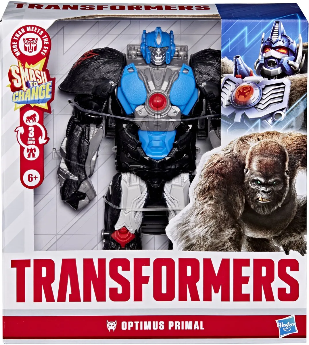 Transformers Smash Changers Optimus Primal F7248 Actiefiguur - Multicolor