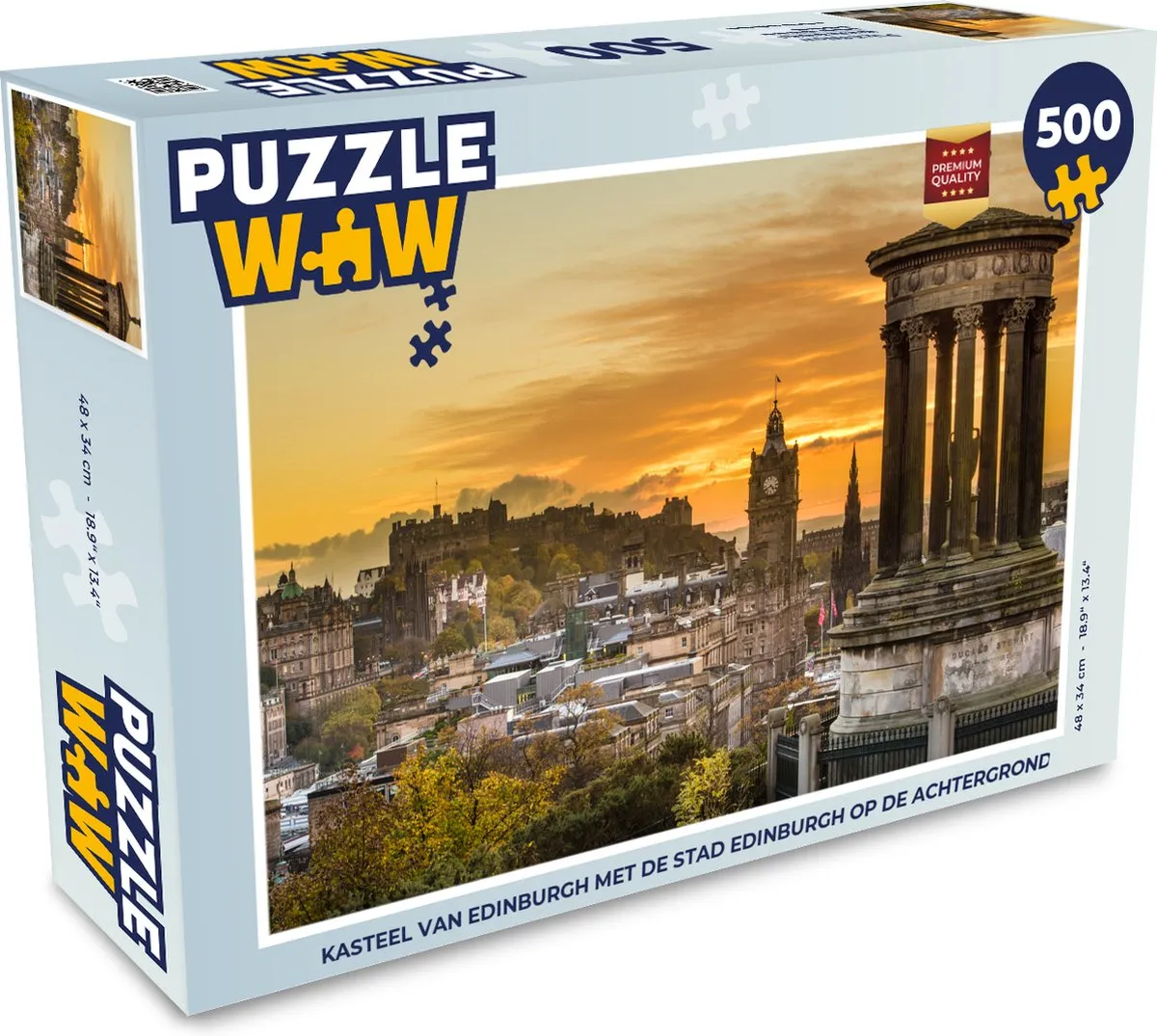 PuzzleWow Edinburgh Kasteel Legpuzzel 500 Stuks
