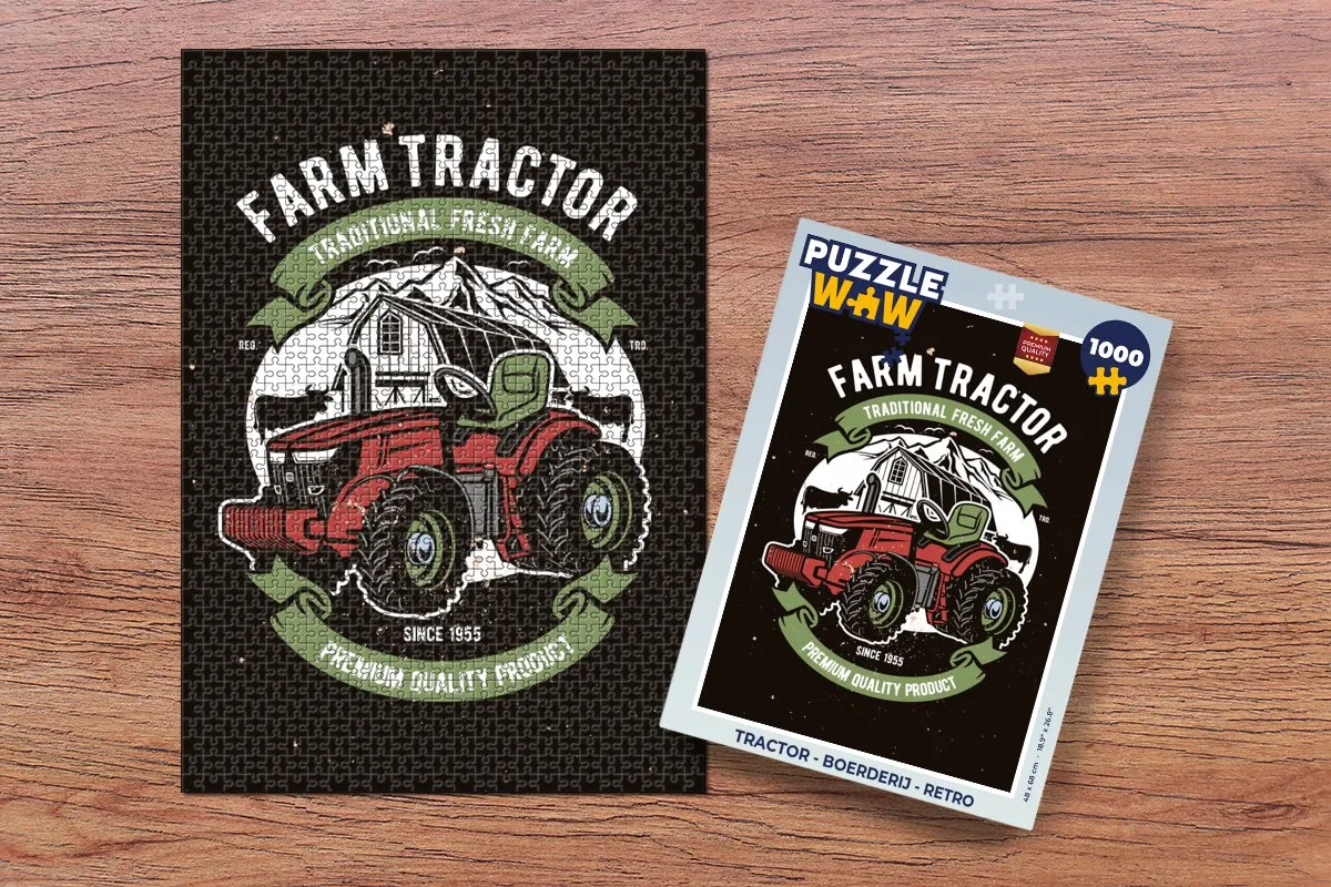 PuzzleWow Tractor Boerderij Legpuzzel 1000 Stuks - Multicolor